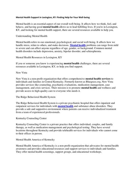 Finding Support in Lexington