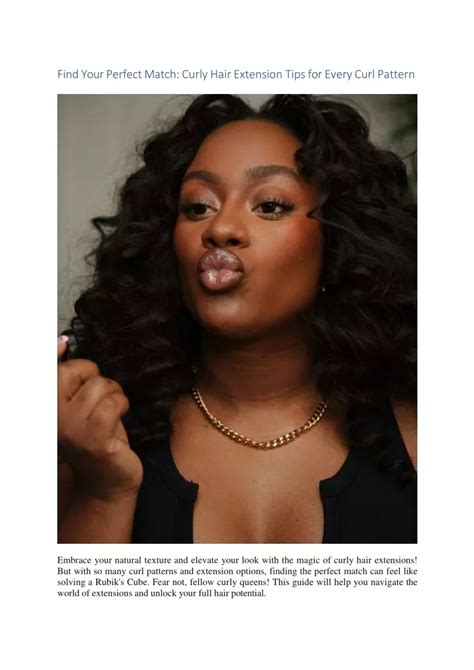 Finding Your Perfect Match: Types of Curly Extensions