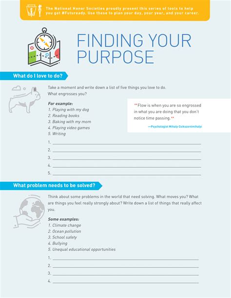 Finding Your Purpose Worksheet