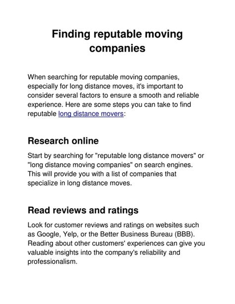 Finding a Reputable Rental Company