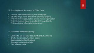 Finding and sharing documents and content in Delve