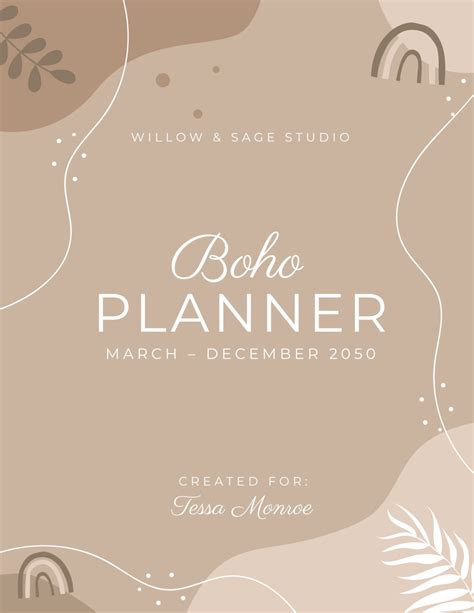 Finding the perfect free planner cover PDF templates