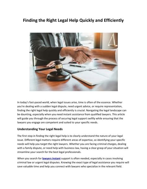 Finding the Right Legal Help