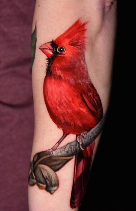 Fine Line Cardinal Tattoo