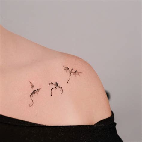 Fine Line Dragon Tattoo