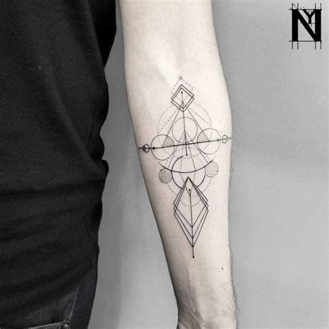 Fine Line Geometric Tattoo