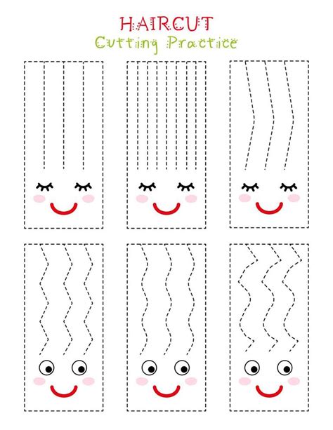 Fine Motor Cutting Worksheets