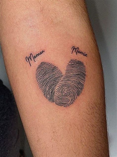 Finger Print Heart Tattoo