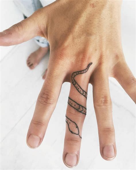 Finger Snake Tattoo