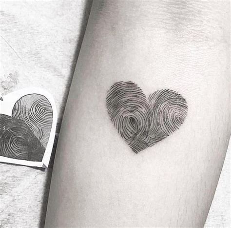 Fingerprint Heart Tattoo