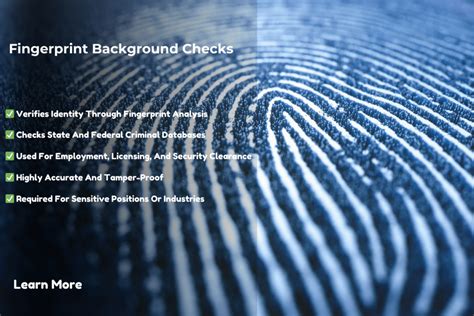 Fingerprinting and Background Check Requirements