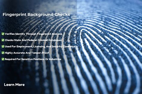 Fingerprinting and Background Checks