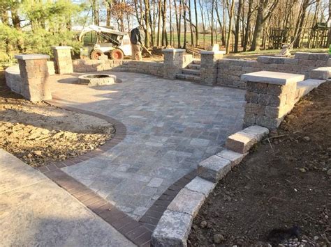 Finishing touches for paver patio