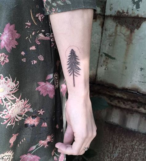 fir tree tattoo by lizrobtattoo Tatuajes forestales