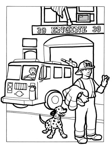 Fire Department Coloring Pages