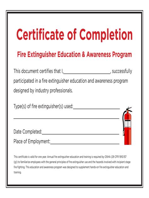 Fire Extinguisher Certificate Template (3) TEMPLATES EXAMPLE