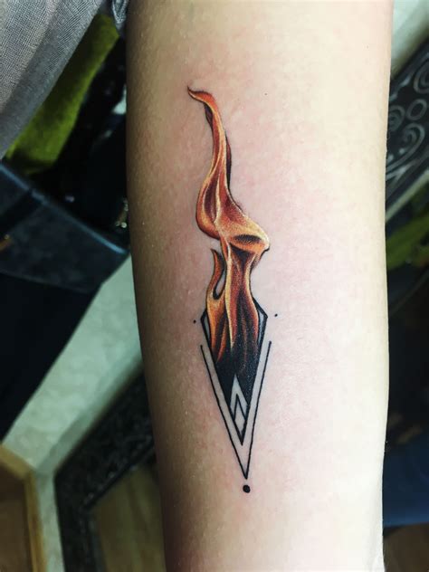 Arm Heart Piston Flame Tattoo by Tattoo Rascal