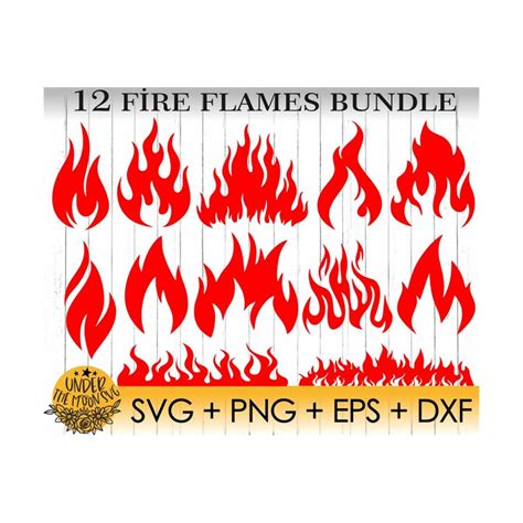 Download Fire Clipart Bundle For Cricut