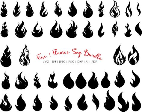 Download Fire Clipart Bundle For Silhouette
