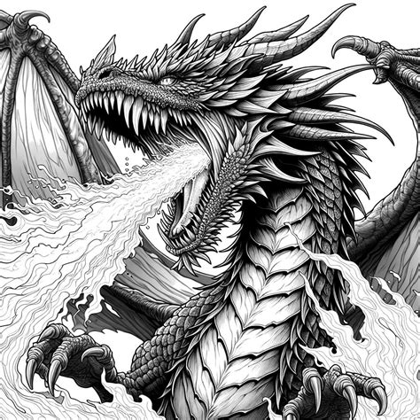 Fire Dragon Coloring Pages