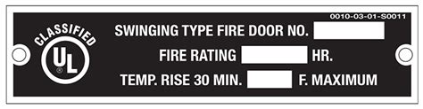 Fire Rated Door Stickers