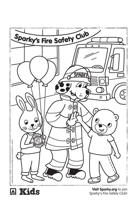 Fire Safety Coloring Pages