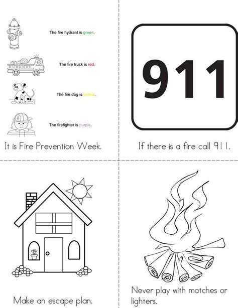 Fire Safety Printable Book