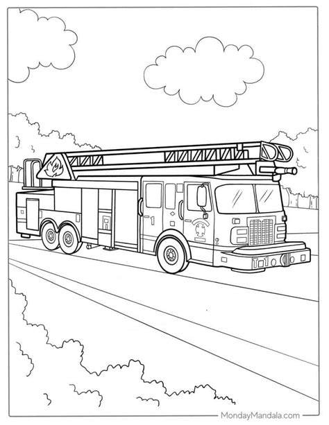 Fire Trucks Coloring Pages