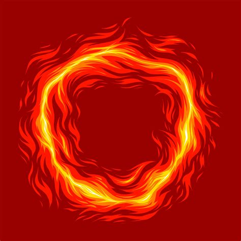 Fire element in a circle
