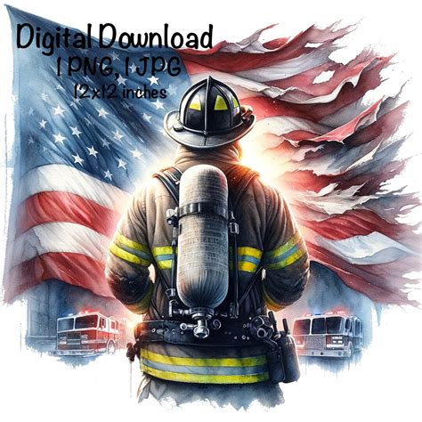 Download Firefighter American Flags For Crafts