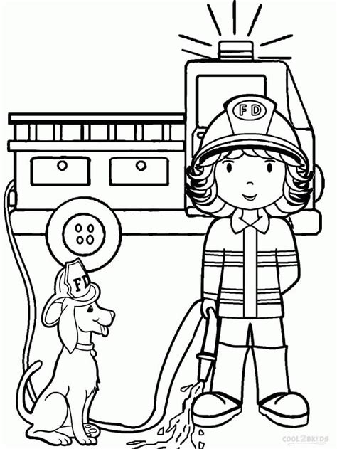 Firefighter Coloring Page