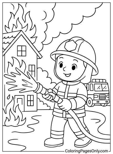 Firefighter Coloring Pages