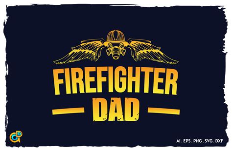 Brave & Patriotic Fatherhood: Igniting Your Love with Firefighter Dad SVG Design