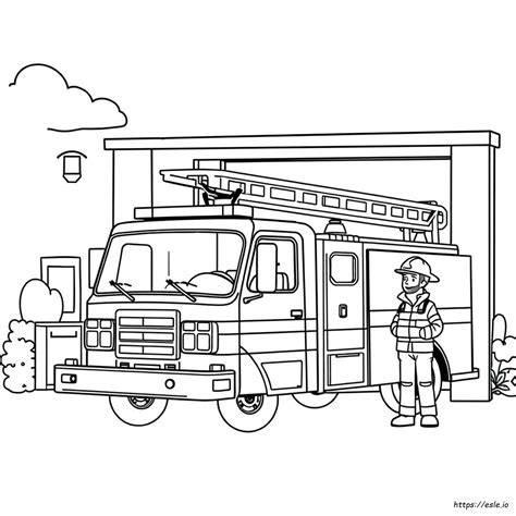 Firehouse Coloring Page