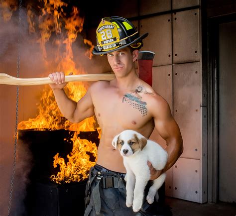 Fireman Calendar With Puppies