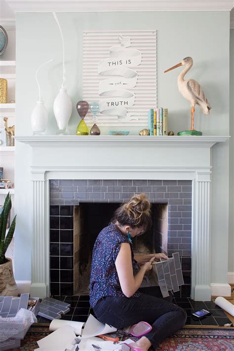 Fireplace Tile Makeover
