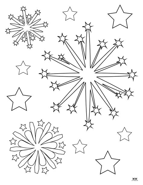 Firework Coloring Page