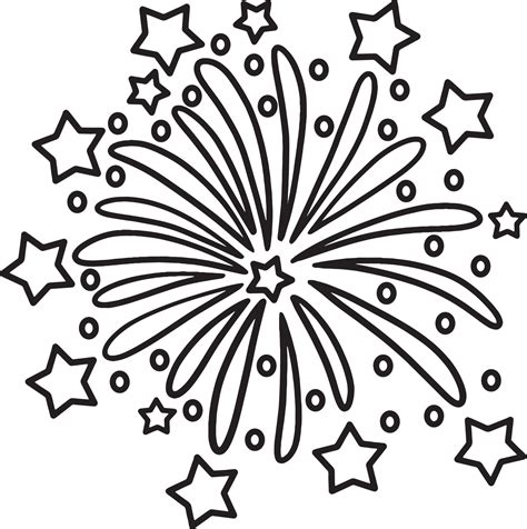 Fireworks Coloring Page