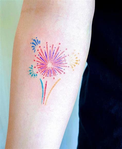 4th of July tattoos Fireworks Patriotic tattoo Temporary