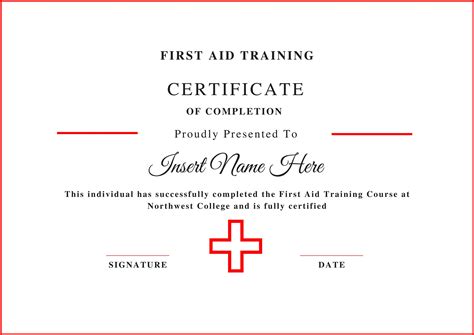 First Aid Certificate Template Free [7+ Greatest Choices]