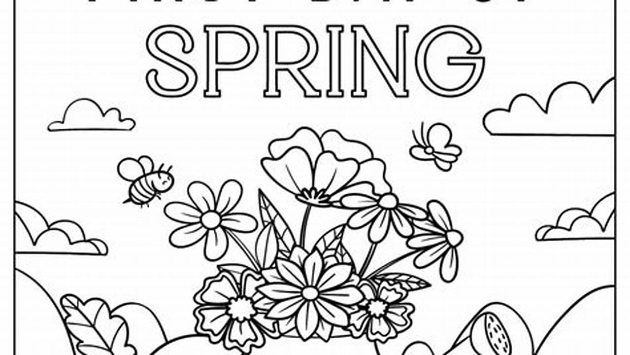 First Day Of Spring 2024 Coloring Pages