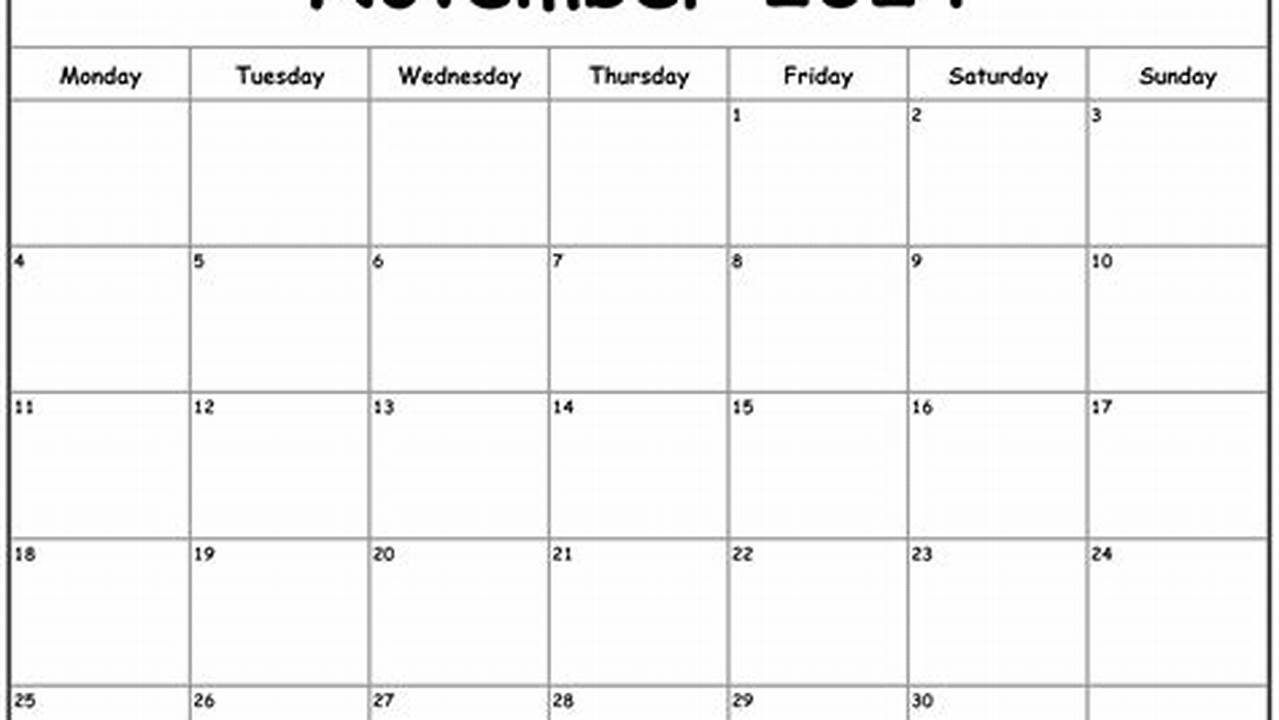 First Week Of November 2024