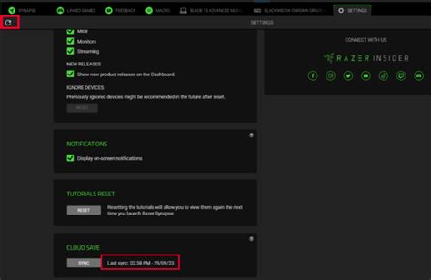 First, open Razer Synapse and sync