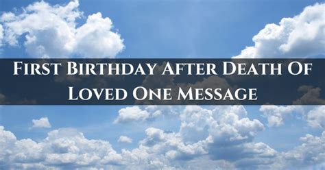 First Birthday After Death Of Father