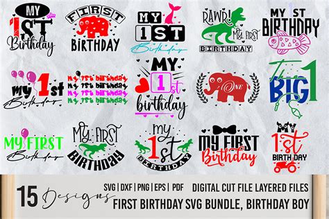 Download First Birthday SVG Bundle, Birthday Boy Files
