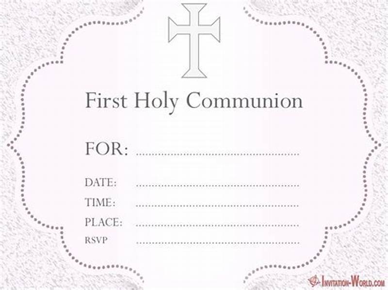 First Communion Invitations Free Printable