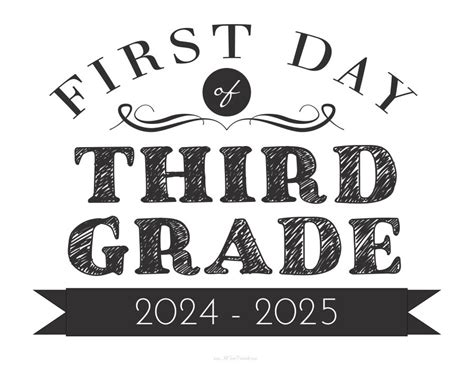 First Day Of 3rd Grade Free Printable