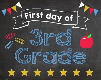 First Day Of 3rd Grade Sign Free Printable