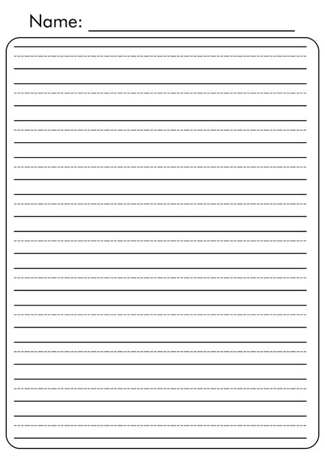 6 Best Images of For First Grade Printable Lined Writing Paper First