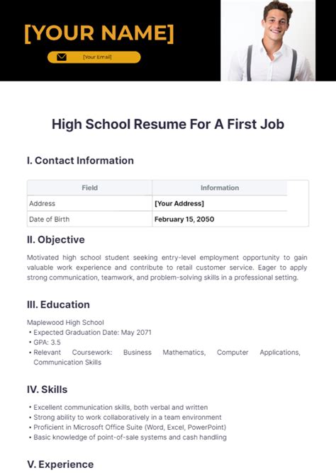 12+ High School Student Resume Templates PDF, DOC